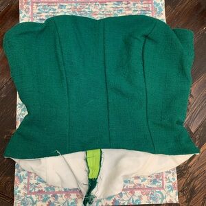 Handmade Green Strapless Bustier Top